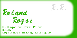 roland rozsi business card